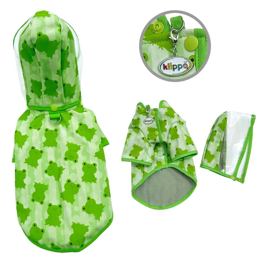 Clear View Froggy Dog Raincoat