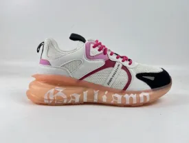 Clearence John Galliano White fuchsia sneakers Eur 37