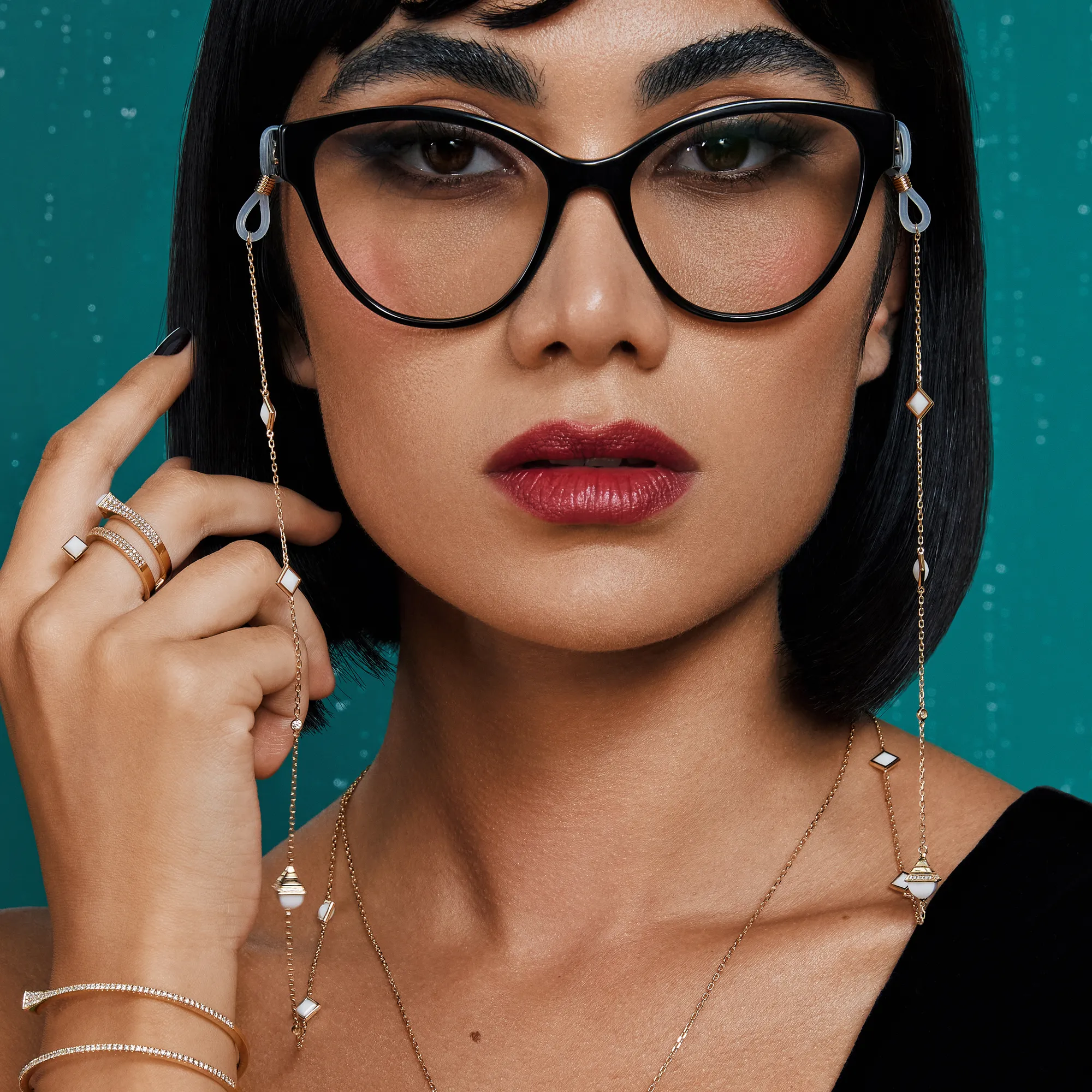 Cleo Convertible Long Necklace / Eye Glass Chain