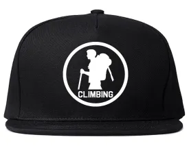 Climbing Hiker Chest Mens Snapback Hat