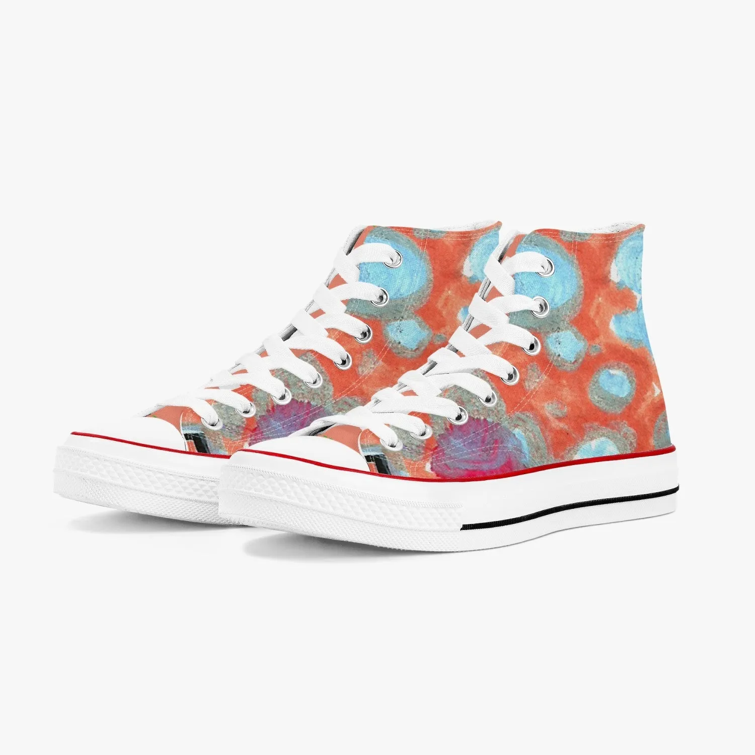 Clouded sky High Canvas Shoes