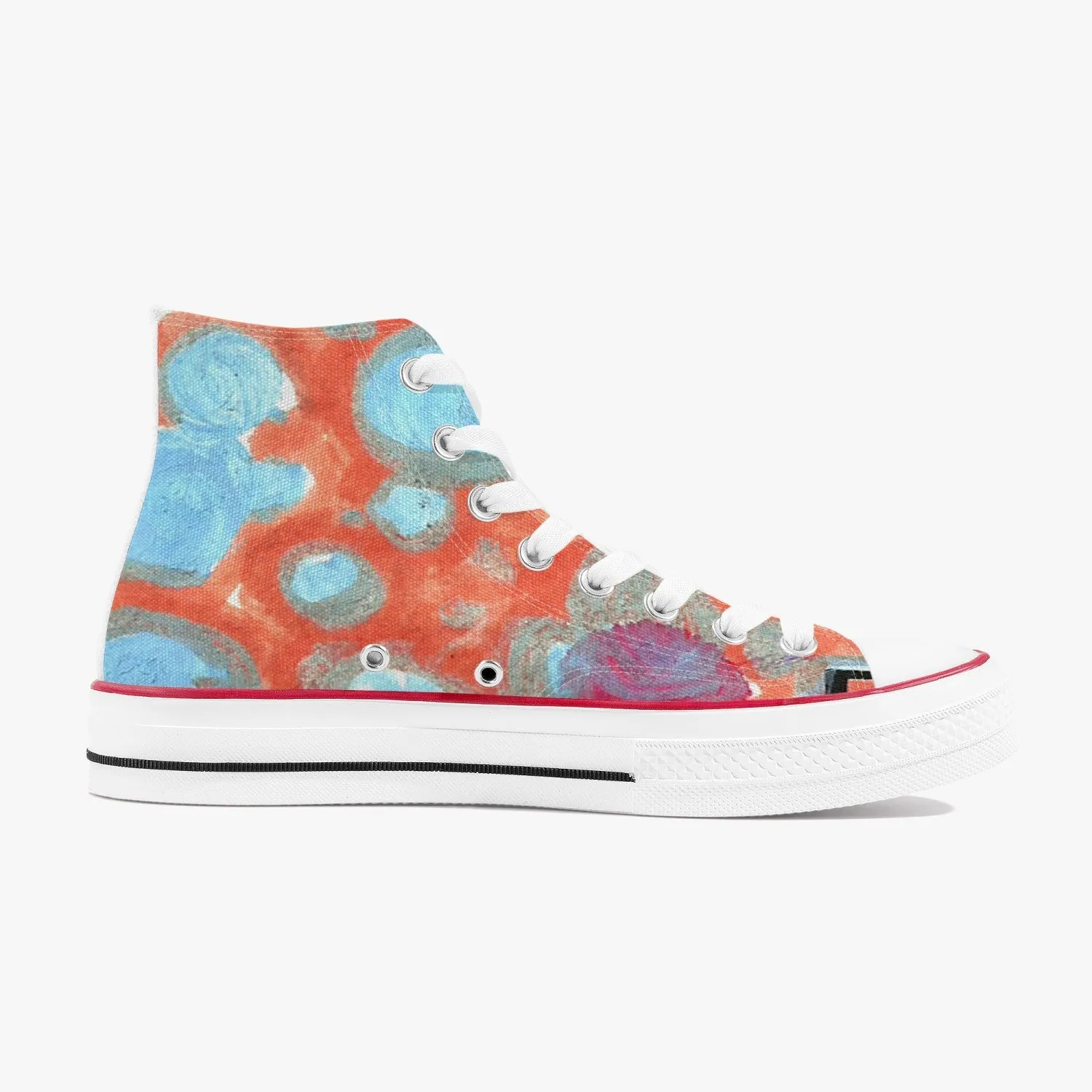 Clouded sky High Canvas Shoes