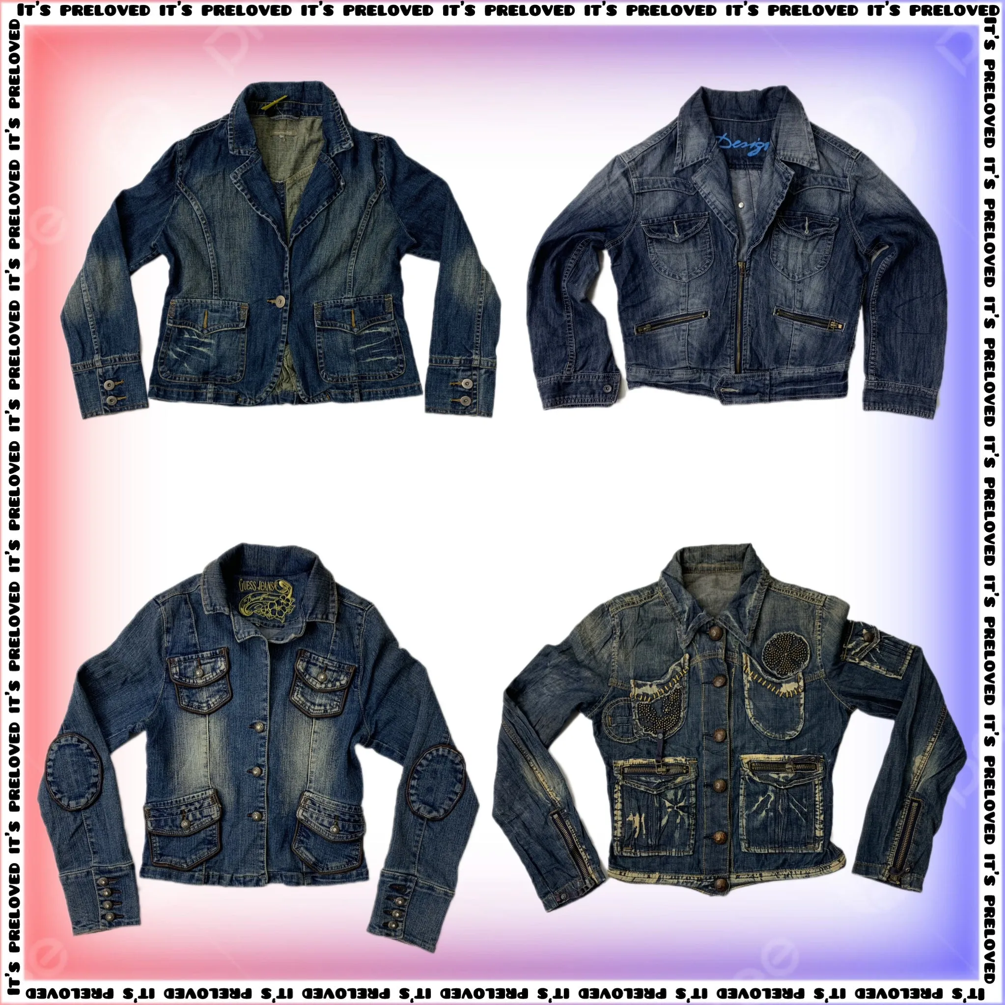 CLUB Y2K denim jackets- custom Handpick (SS-217)