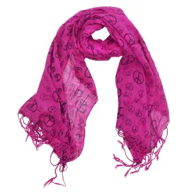 CND Peace Sign Print Scarf