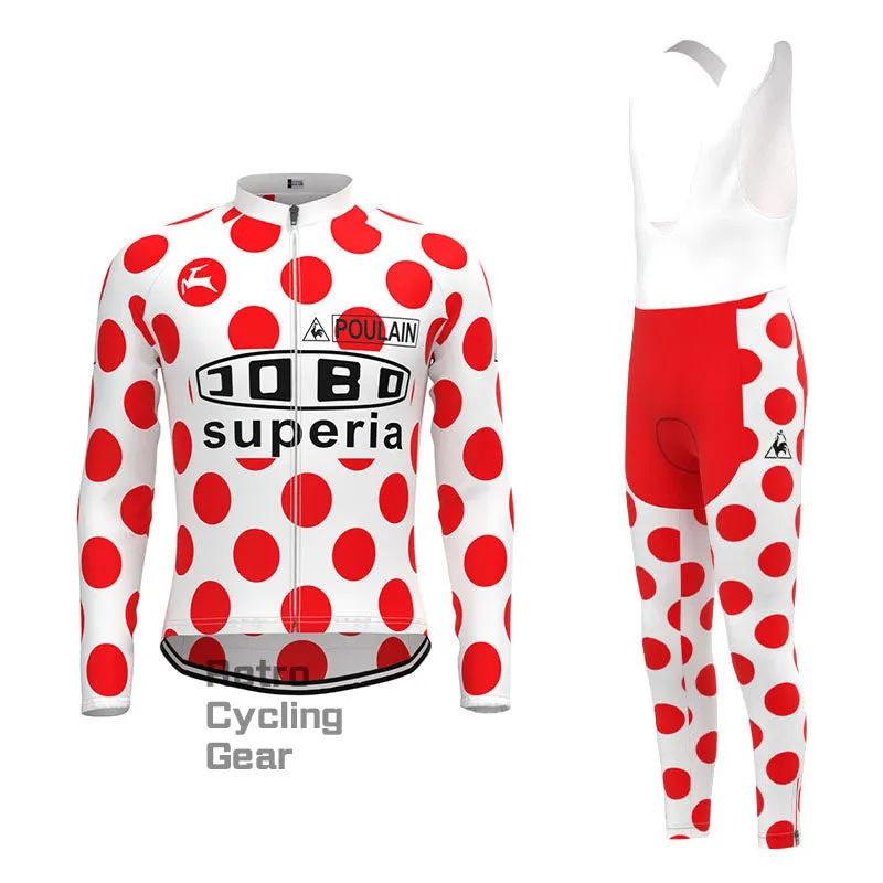 COBD Red-Dot Retro Long Sleeve Cycling Kit