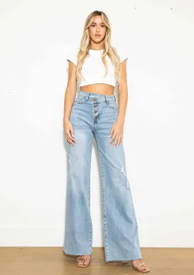 Coco Wide Leg Light Stone Jeans