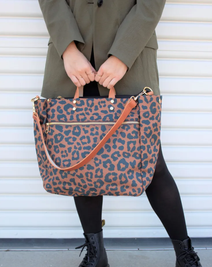 Codie Nylon Tote - Leopard (Ships in 1-2 Weeks)