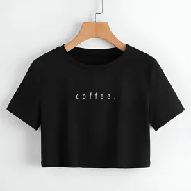 Coffee Black Crop Top