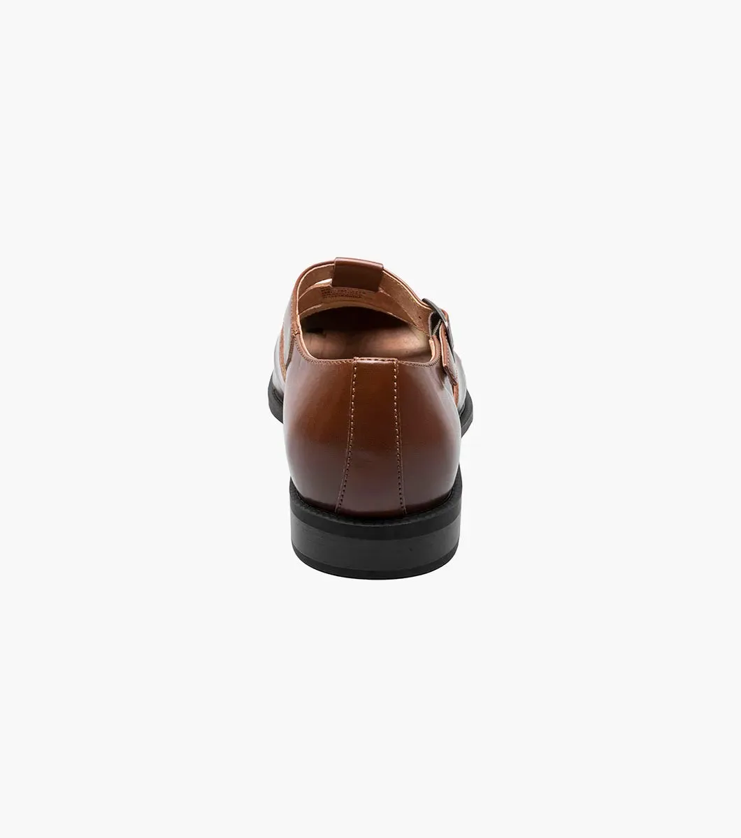 Cognac Men's Leather Sandals Calderon Closed Toe Style No:25599-221