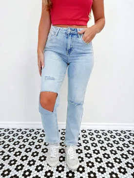 Cole Cropped Distressed Jeans