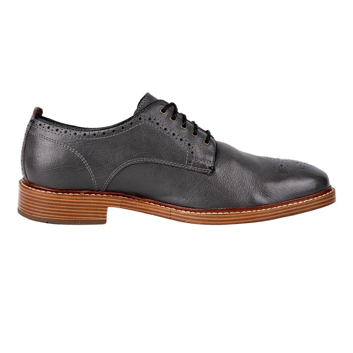 Cole Haan Brogues Formal Lace Ups Leather Grey Colour For Men