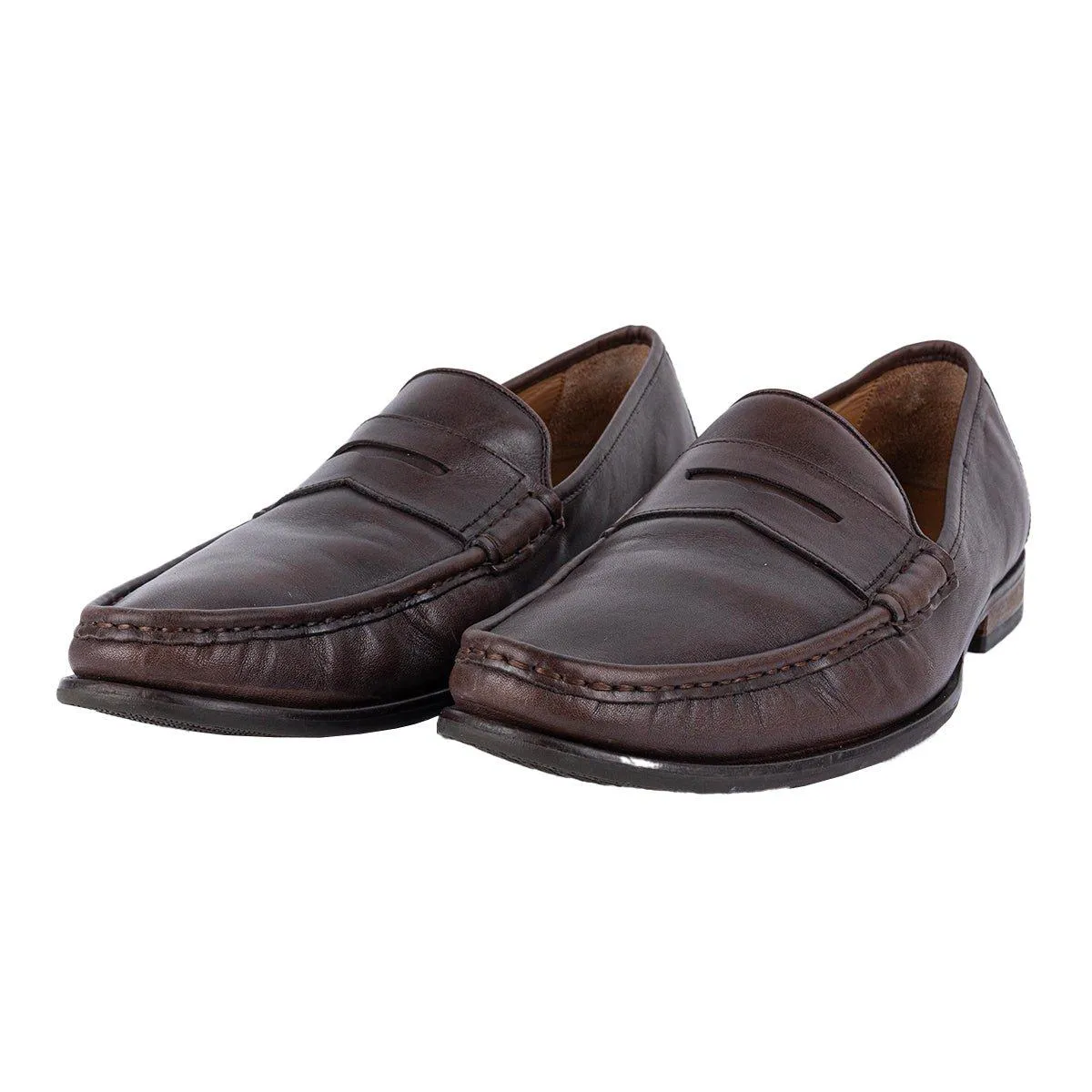 Cole Haan Pinch Penny Formal Slip Ons Leather Brown Colour For Men