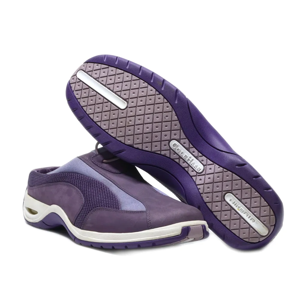 Cole Haan Slip Ons Leather Purple Colour For Women