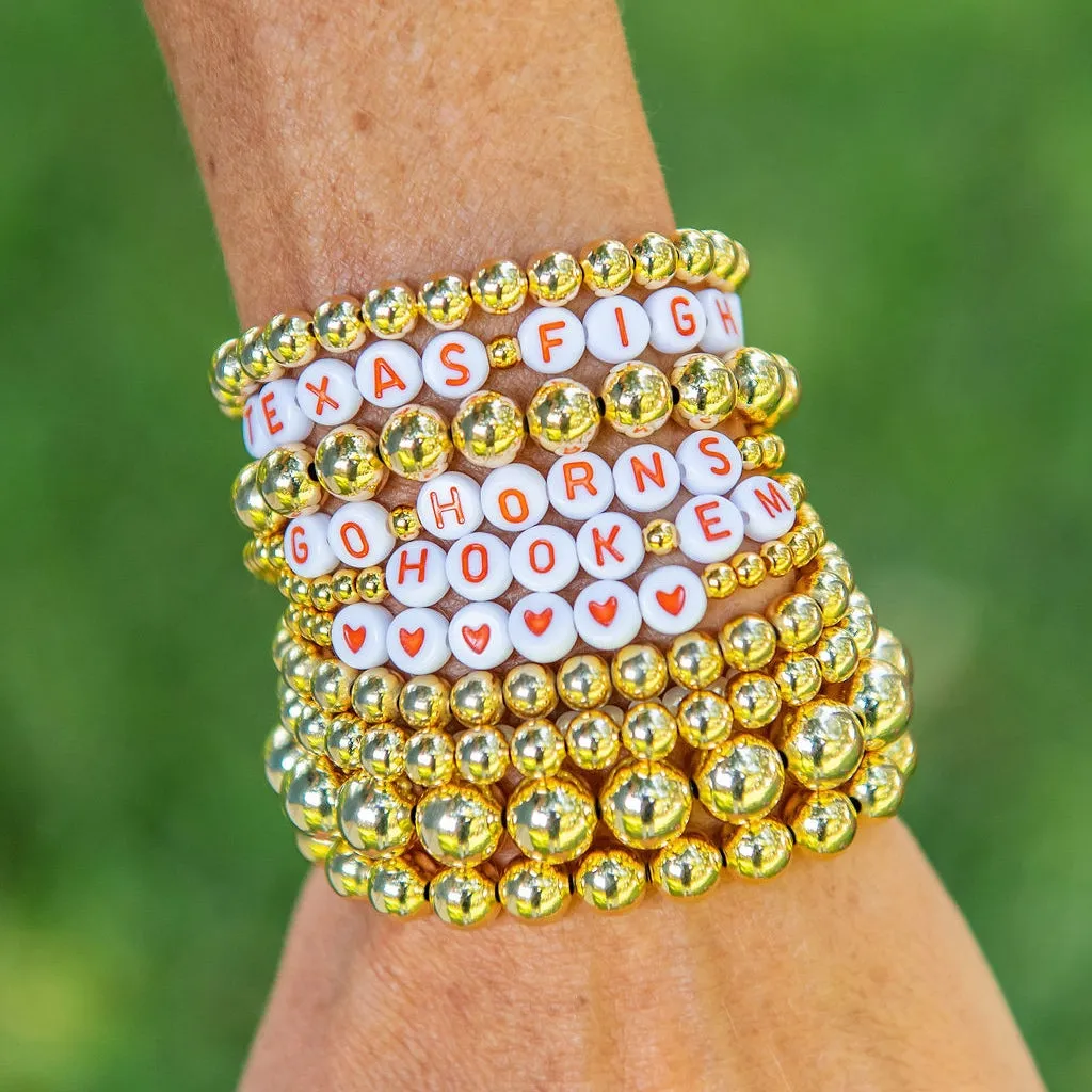 Collegiate Gold Beaded Bracelets