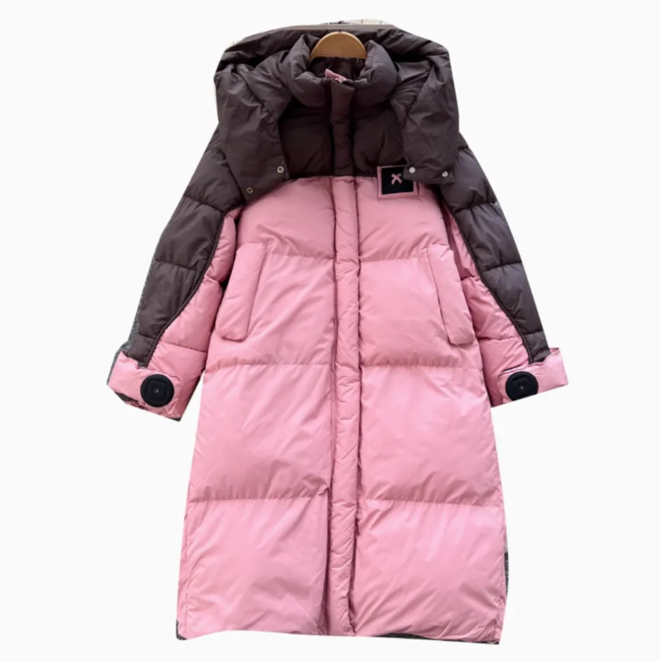 Color Blocking Thermal Padded Coat