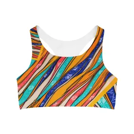 Color Brushstroke - Inovax Seamless Sports Bra