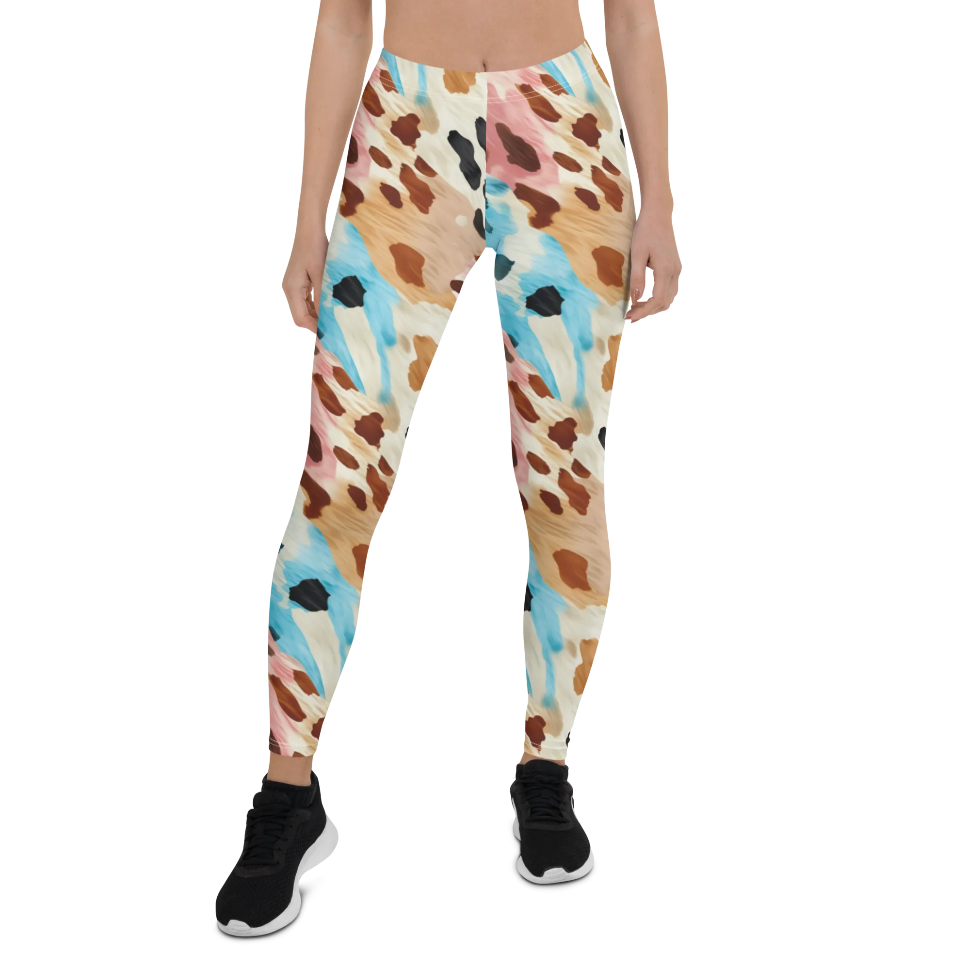 Colorful Cow Print Leggings