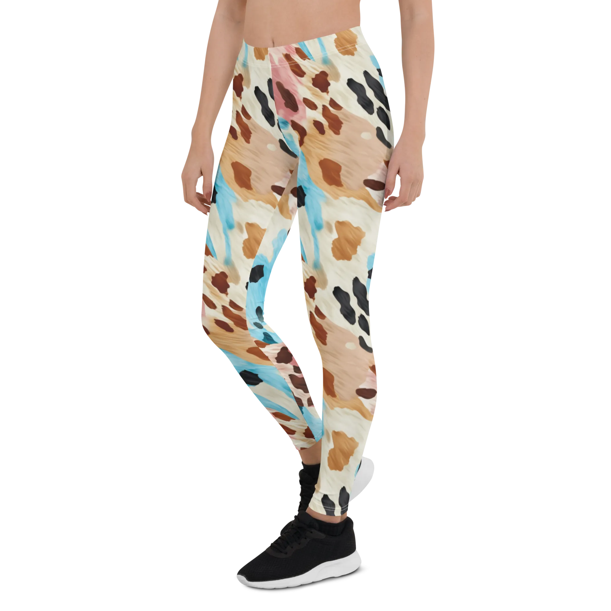 Colorful Cow Print Leggings