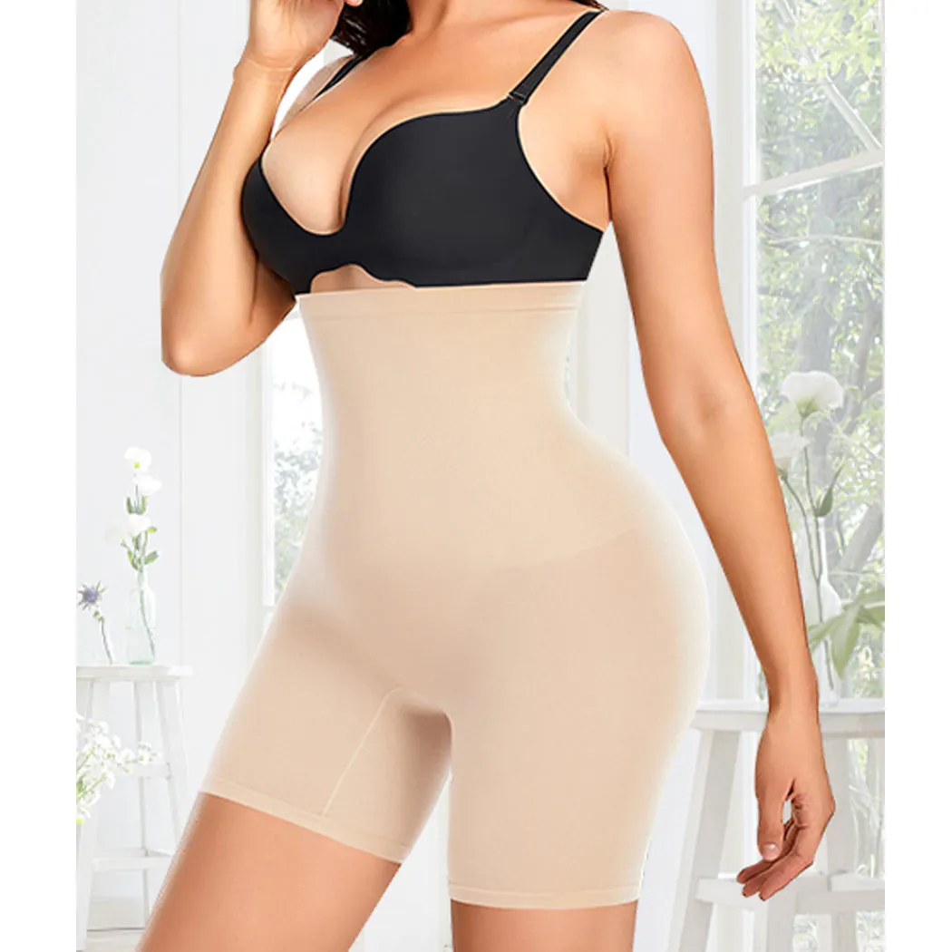 Comfia Shapewear Shorts - Seamless Comfort and Slimming Support (Medium, Beige)