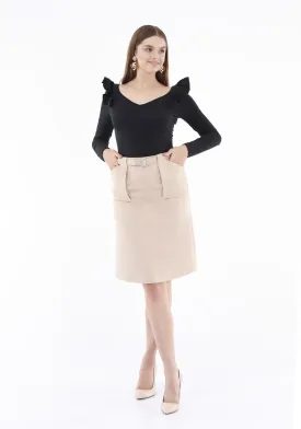 Comfy High Waist Pencil Skirt