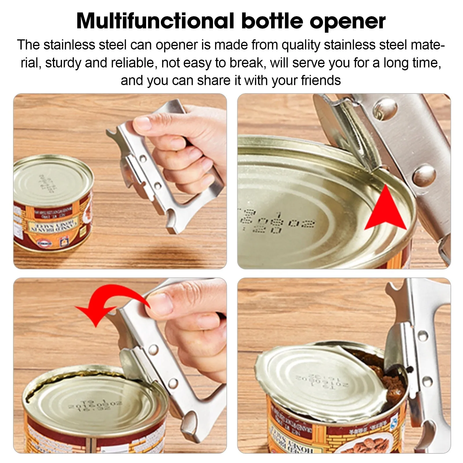 Commercial Can Opener Manual 2 in 1 Opener Portable Can Opener