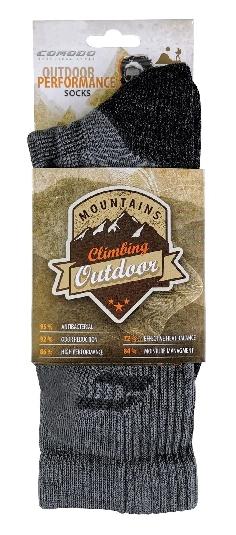 COMODO - Trekking Performance Socks (3-5.5 / Grey - Dark Grey)