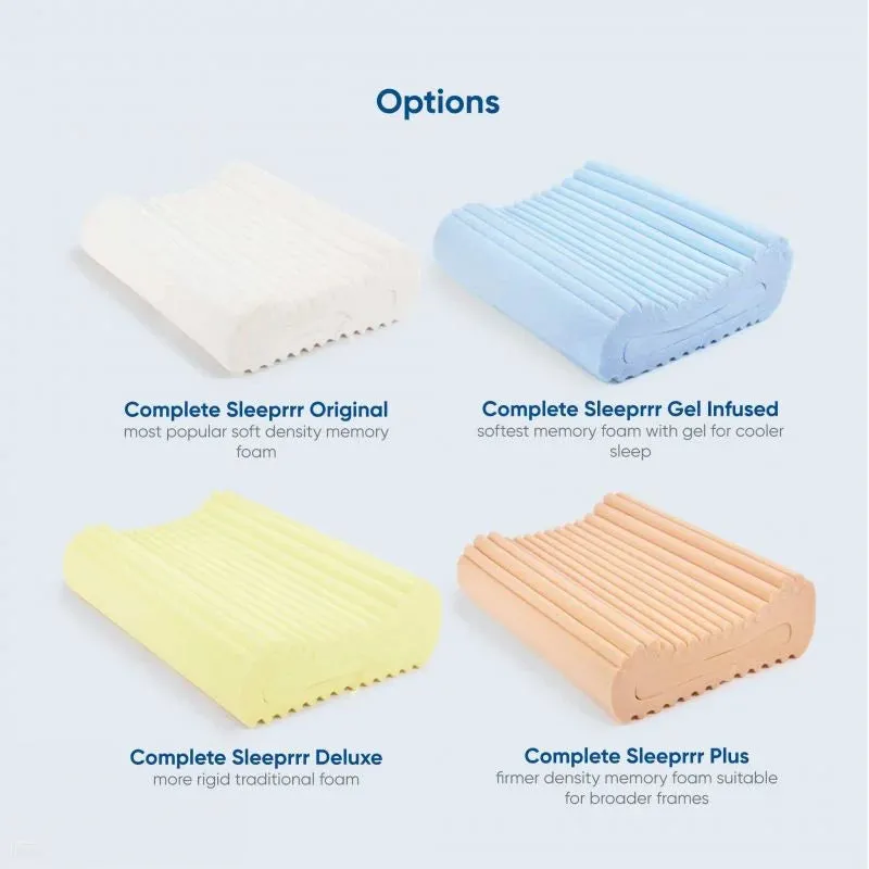 Complete Sleeprrr Plus Adjustable Memory Foam Pillow Medium Version