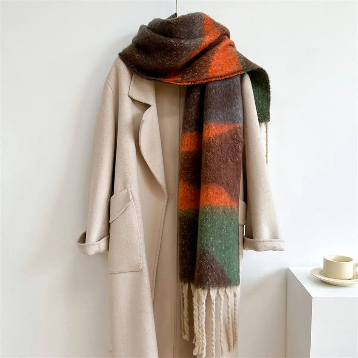 Contrast Scarf - Green