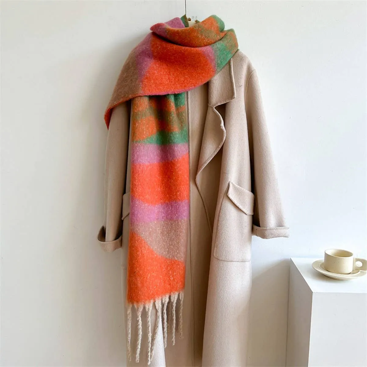 Contrast Scarf - Green