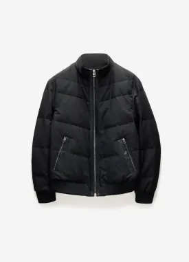 Contrast Trim Down Puffer Jacket Black