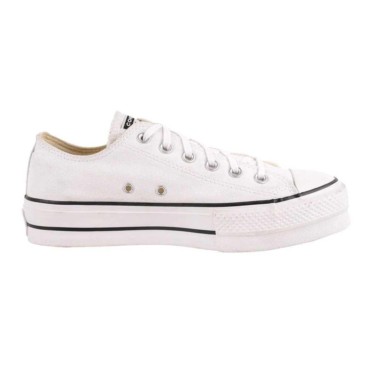 Converse All Star Lift Platform Low-Top Sneakers Fabric White Colour For Women