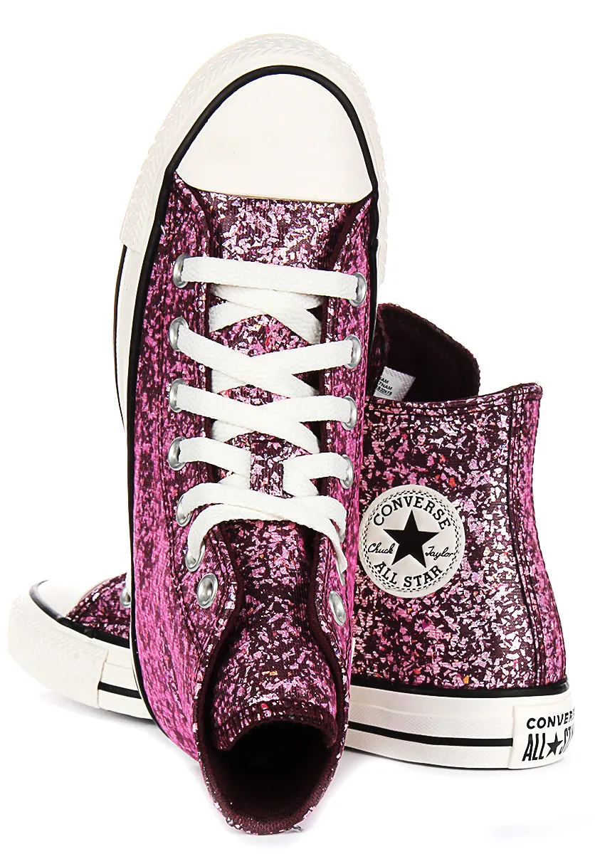 Converse Chuck Taylor A11137C In Magenta Glitter Effect