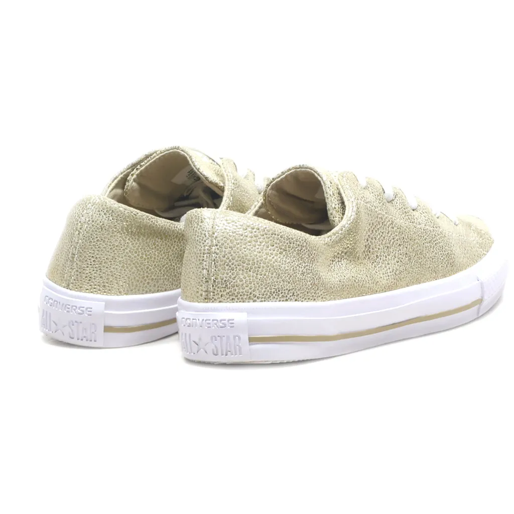 Converse Chuks Gold Slip Ons Fabric Gold Colour For Women