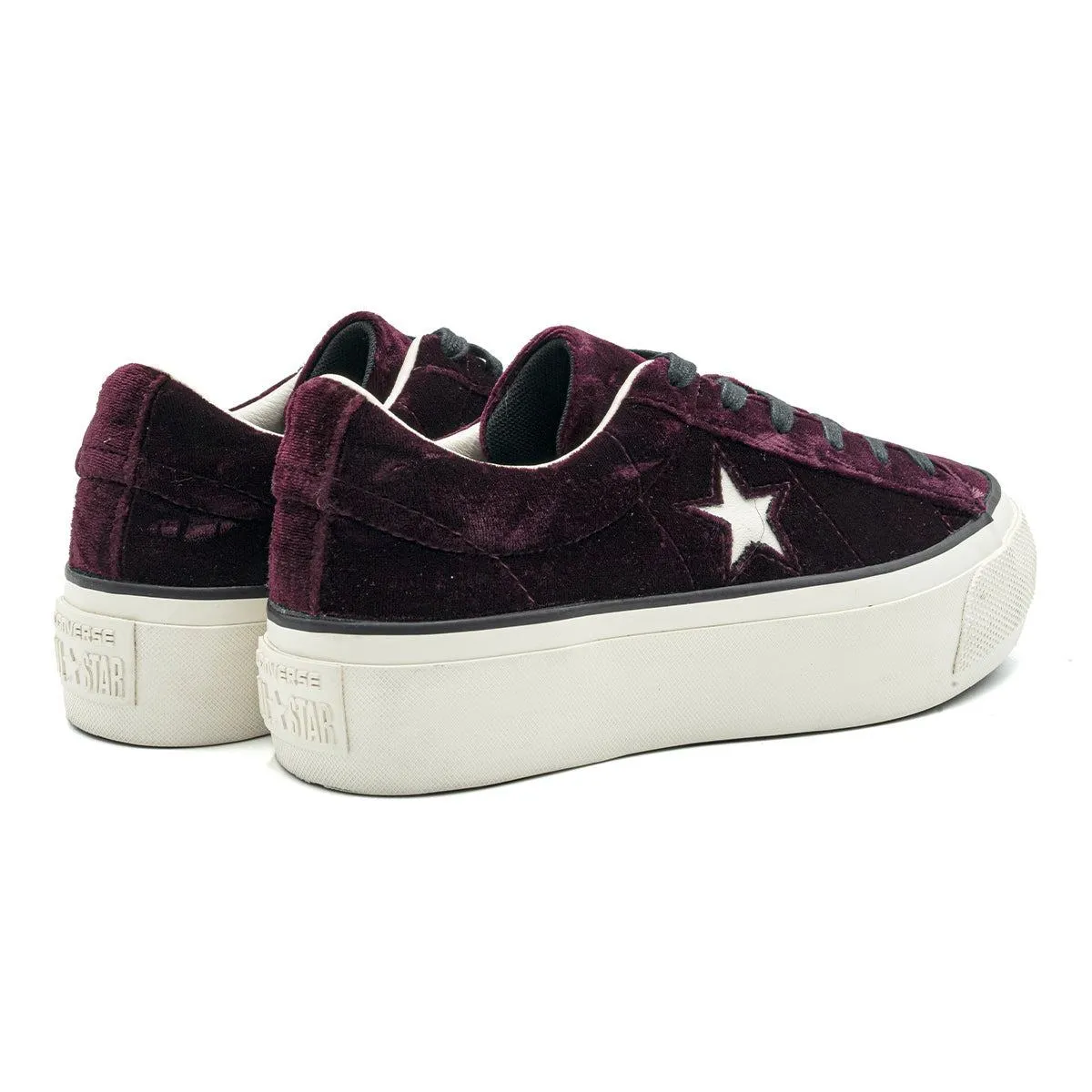 Converse One Star Ox Sangria Platform Low-Top Sneakers Velvet Purple Colour For Women