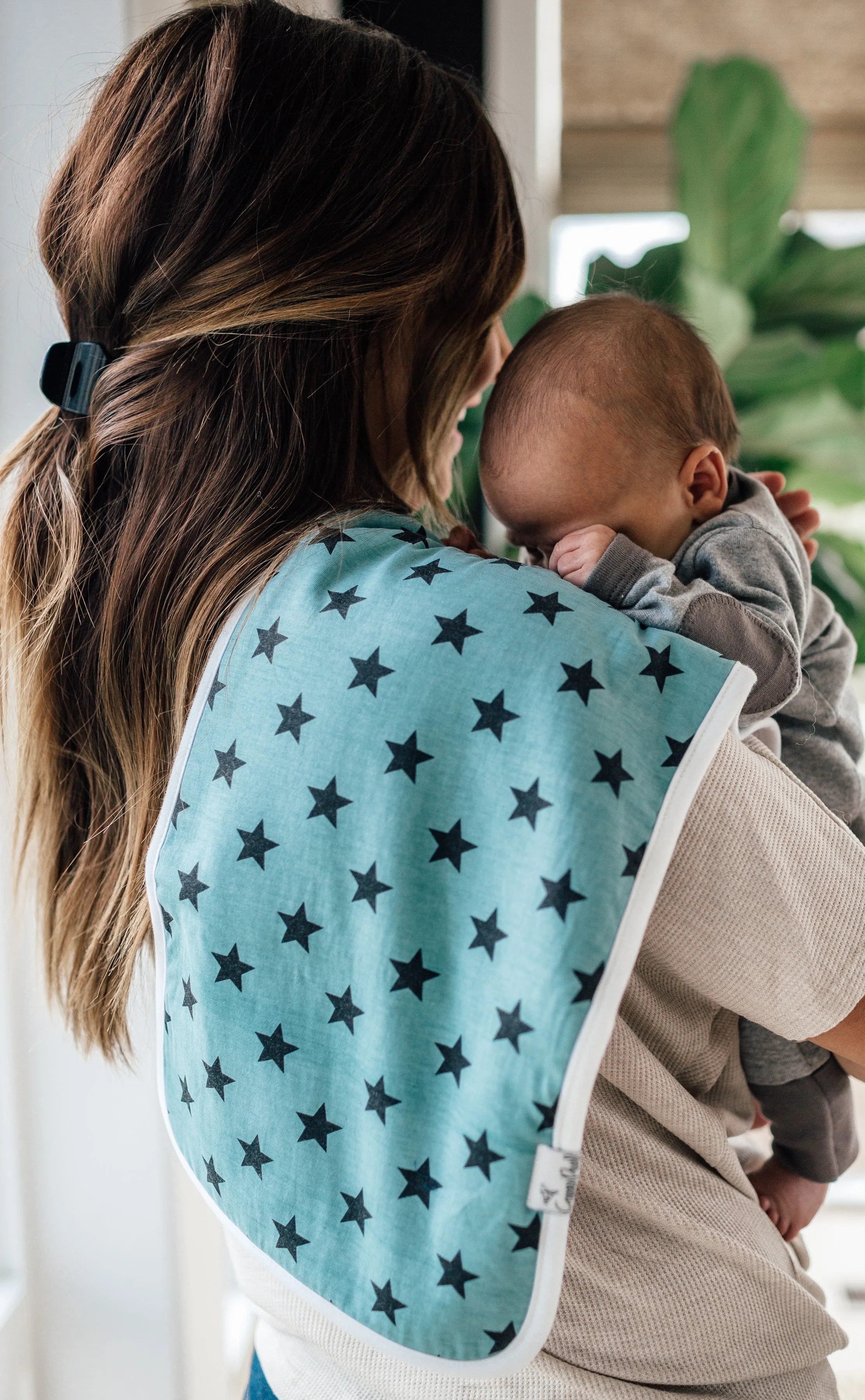 Copper Pearl Varsity Premium Burp Cloth Set