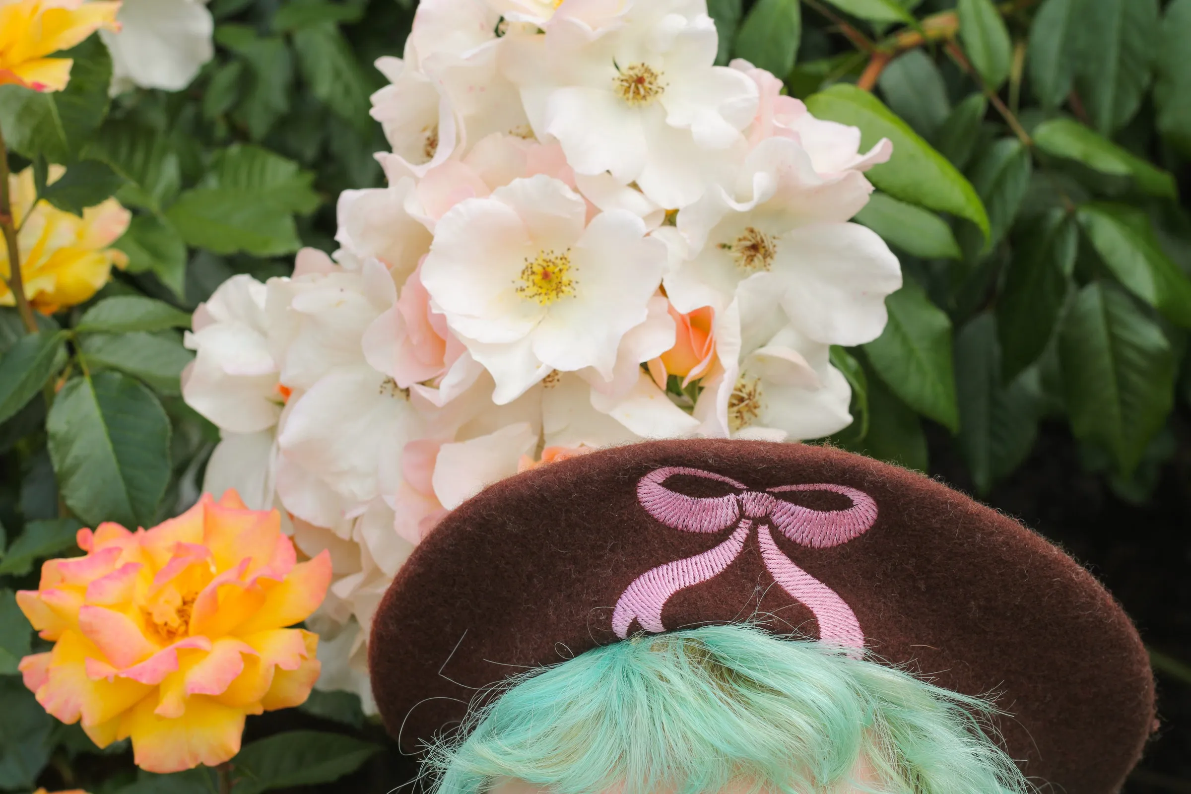 Coquette Ribbon Embroidered Beret!