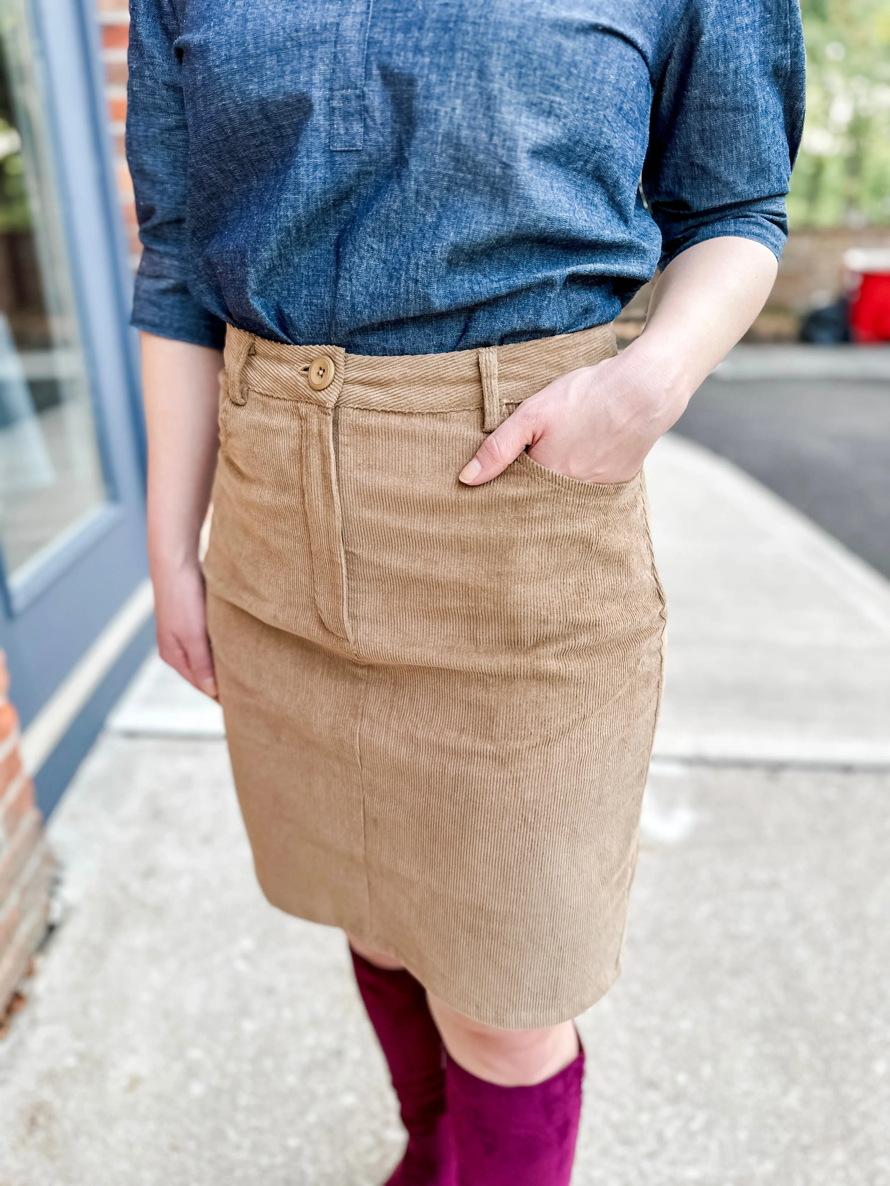 Corduroy Mini Skirt