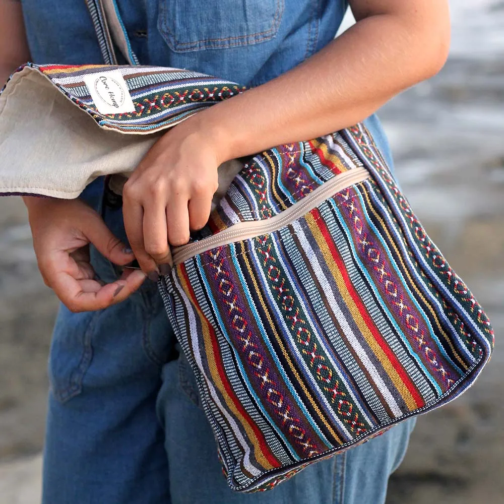 Core Hemp Crossbody Messenger Bag - ॐ Boho