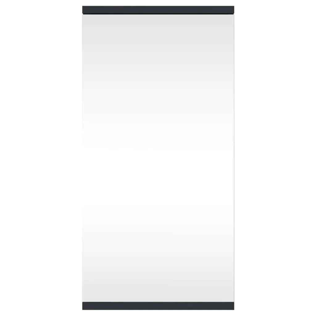 Corner Bathroom Mirror Cabinet Grey 30x24x60 cm