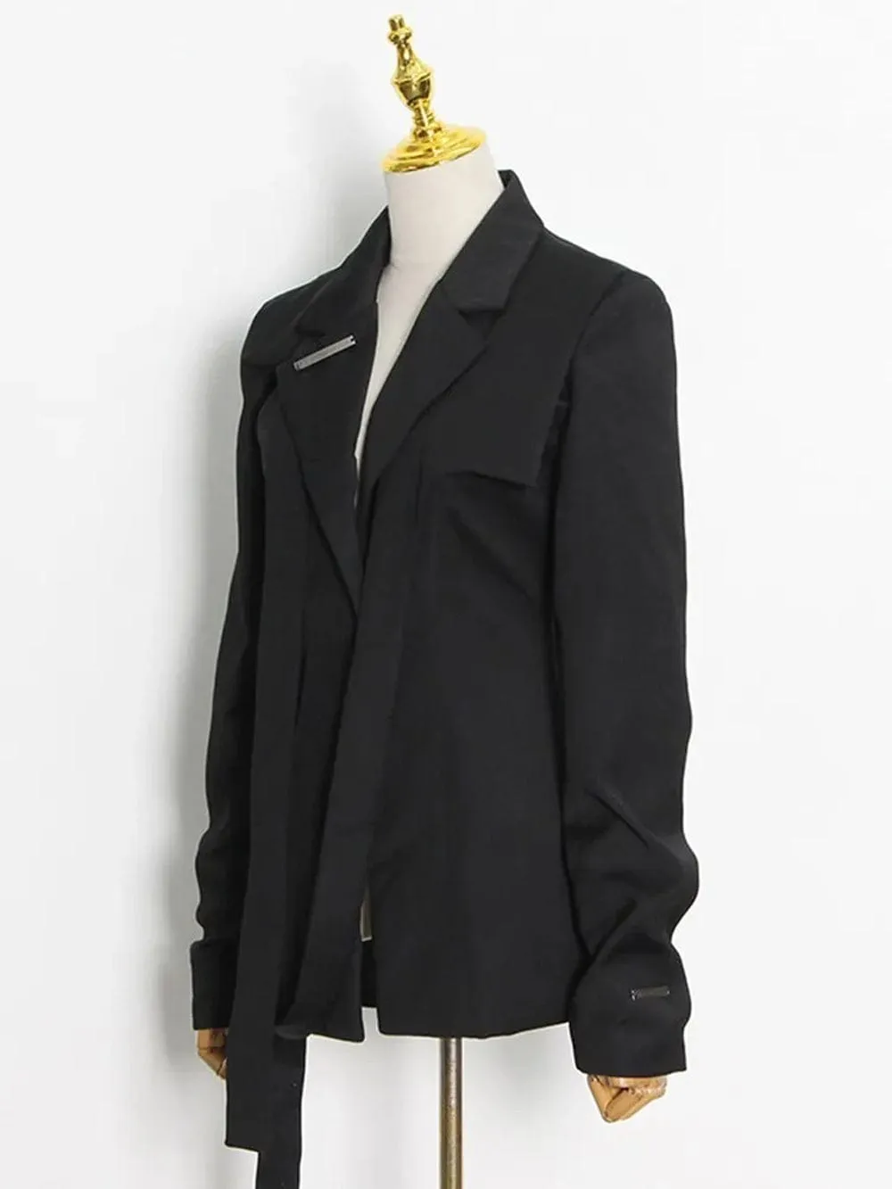 Coryn Spliced Button Tunic Blazer