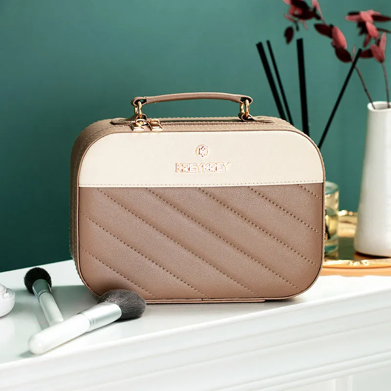 Cosmetic bag for women, portable large-capacity storage bag, large travel portable gift, fashionable cosmetic case,