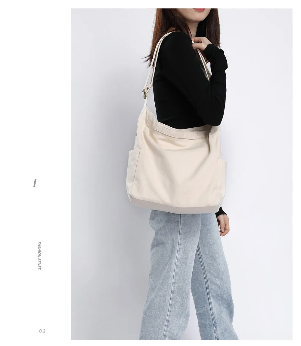 Cotton Canvas Hobo Bag Canvas Hobo Crossbody Bag Womens