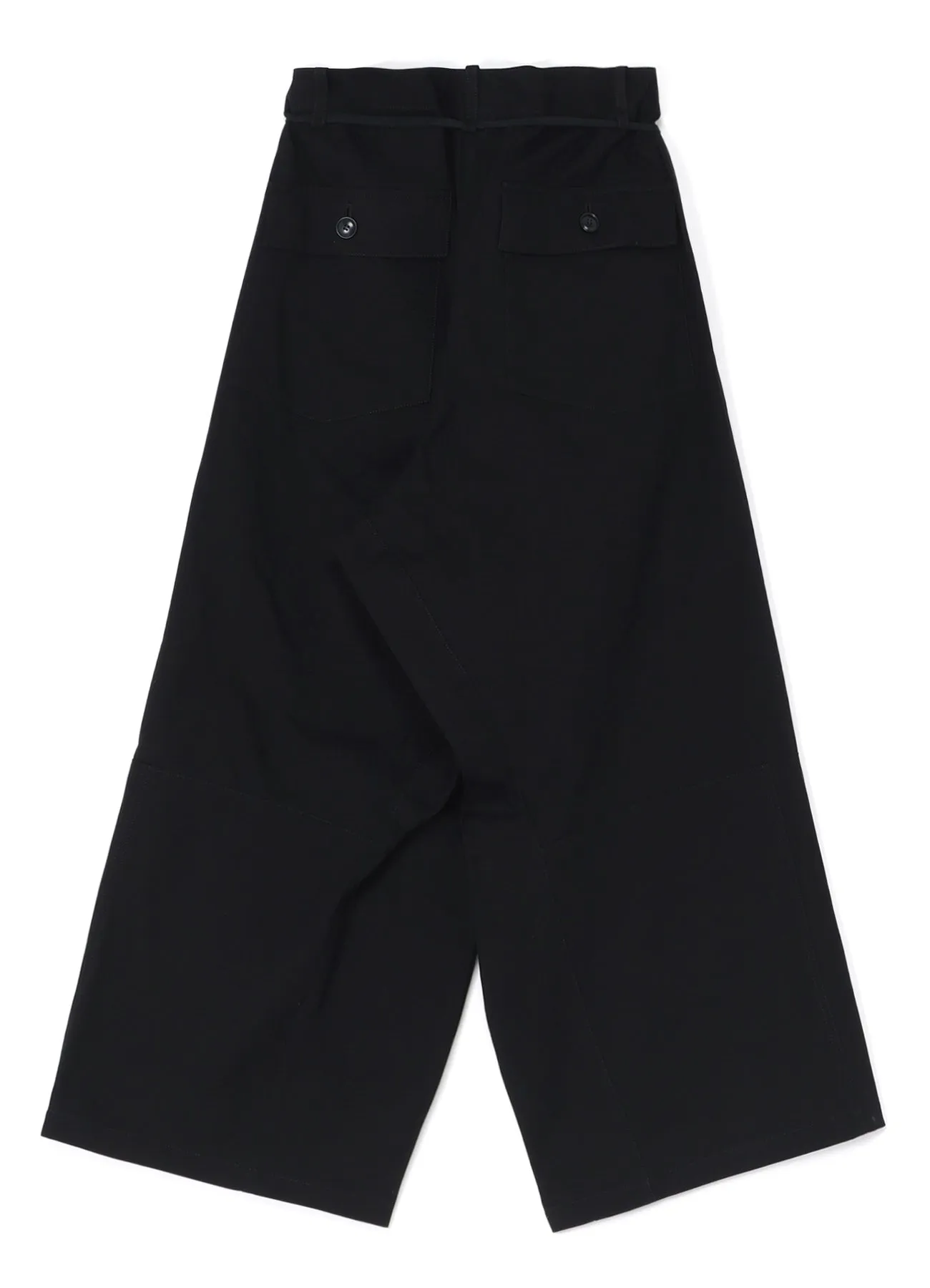 COTTON CANVAS WIDE LEG PANEL PANTS