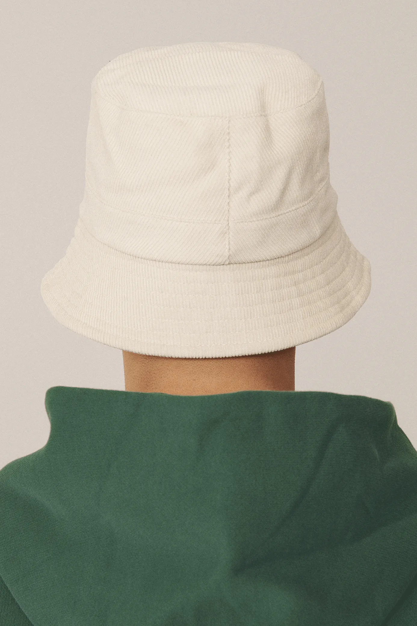 Cotton Corduroy Bucket Hat - Stone