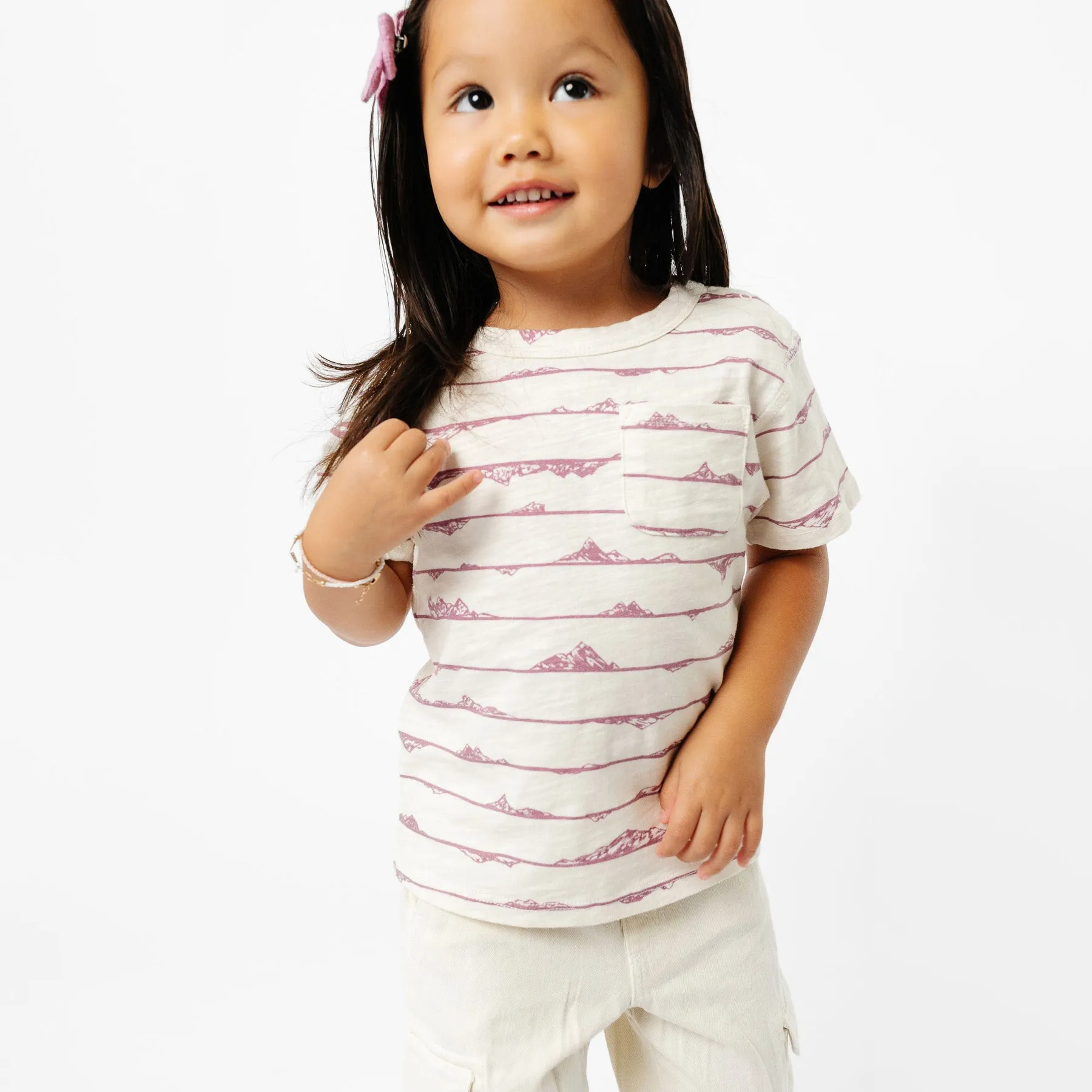 Cotton Pocket Tee - Teton in Pink