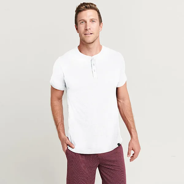 Cotton-Rich Henley Round-Neck Shirt