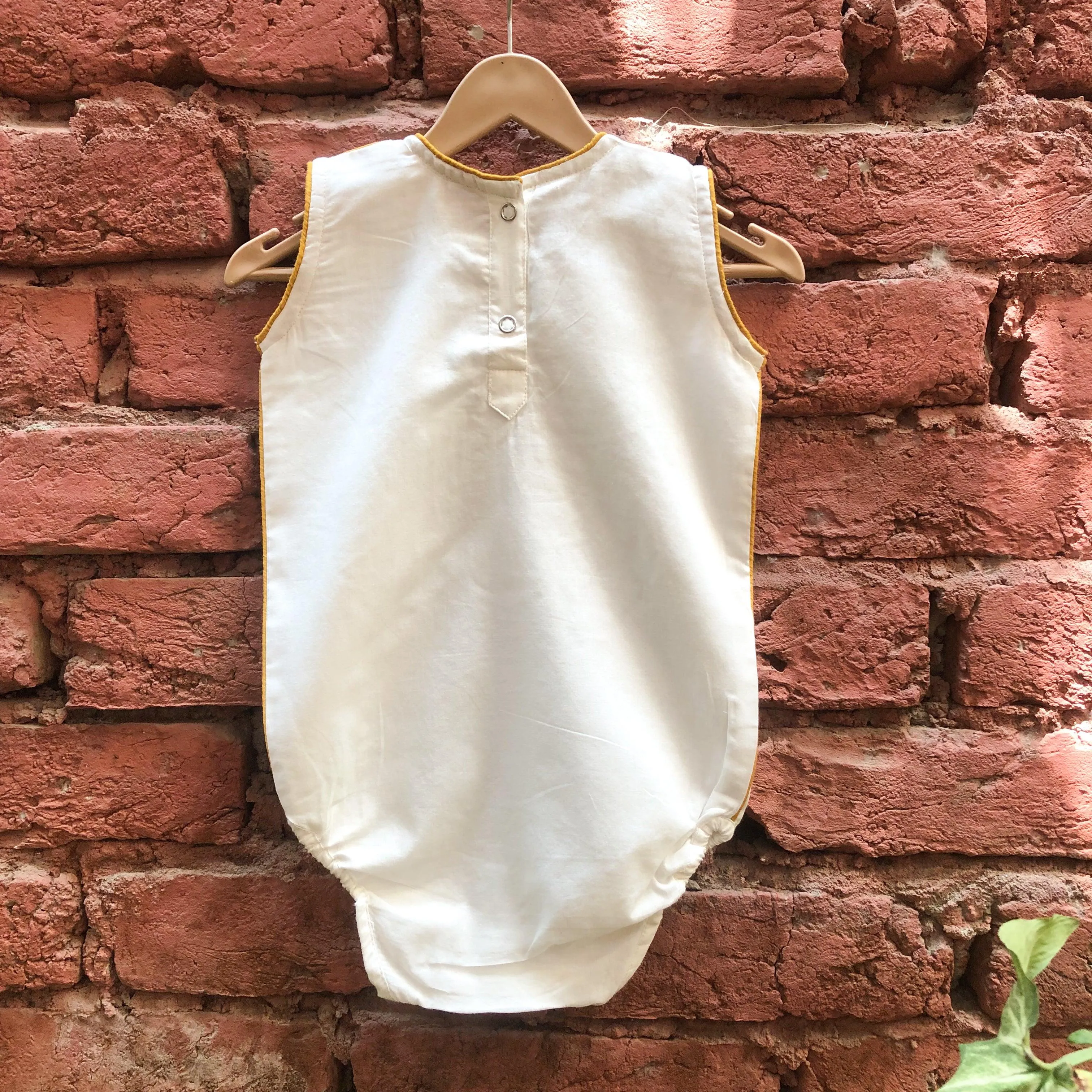 Cotton Romper- Hanging out with Dad