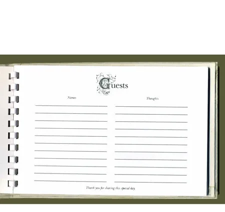 Country Romance Wedding Guest Book