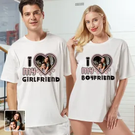 Couple Outfit Short-Sleeved T-Shirt Set Two Pieces I LOVE BOYFRIEND/GIRLFRIEND