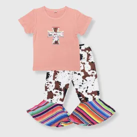 Cow Cross Serape Kids Outfit